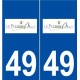 49 Le Plessis-Macé logo autocollant plaque stickers ville