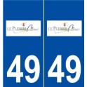 49 Le Plessis-Macé logo autocollant plaque stickers ville