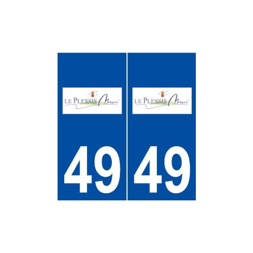 49 Le Plessis-Macé logo autocollant plaque stickers ville