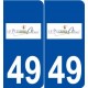 49 Le Plessis-Macé logo autocollant plaque stickers ville