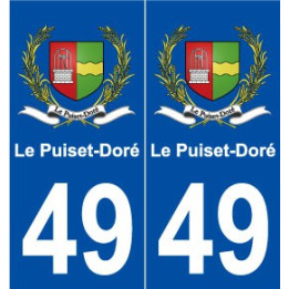 49 Le Puiset-Doré blason autocollant plaque stickers ville