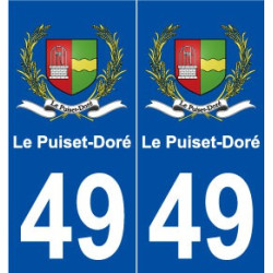 49 Le Puiset-Doré blason autocollant plaque stickers ville