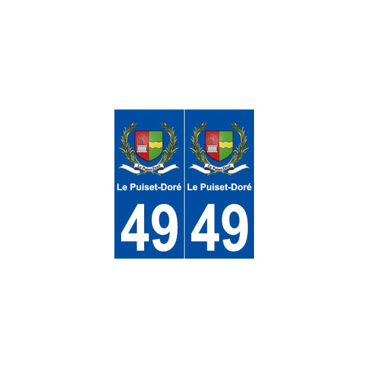 49 Le Puiset-Doré blason autocollant plaque stickers ville