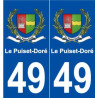 49 Le Puiset-Doré blason autocollant plaque stickers ville