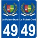 49 Le Puiset-Doré blason autocollant plaque stickers ville