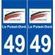 49 Le Puiset-Doré logo autocollant plaque stickers ville
