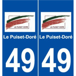 49 Le Puiset-Doré logo autocollant plaque stickers ville