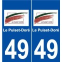 49 Le Puiset-Doré logo autocollant plaque stickers ville