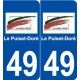 49 Le Puiset-Doré logo autocollant plaque stickers ville