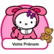 Autocollant Sticker personnalisé Hello Kitty prénom logo 3