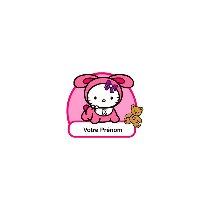 Hello Kitty  Autocollant plaque immatriculation