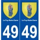 49 Le Puy-Notre-Dame blason autocollant plaque stickers ville