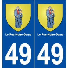 49 Le Puy-Notre-Dame blason autocollant plaque stickers ville