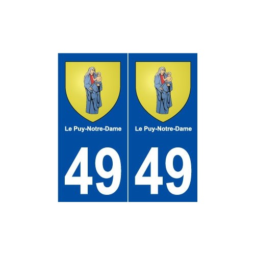 49 Le Puy-Notre-Dame blason autocollant plaque stickers ville