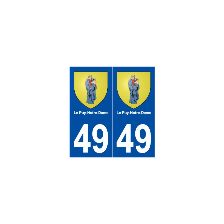 49 Le Puy-Notre-Dame blason autocollant plaque stickers ville