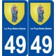 49 Le Puy-Notre-Dame blason autocollant plaque stickers ville