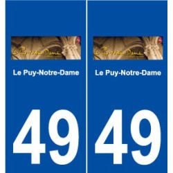 49 Le Puy-Notre-Dame logo autocollant plaque stickers ville