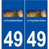 49 Le Puy-Notre-Dame logo autocollant plaque stickers ville