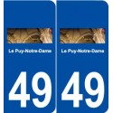 49 Le Puy-Notre-Dame logo autocollant plaque stickers ville