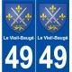 49 Le Vieil-Baugé blason autocollant plaque stickers ville