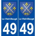49 Le Vieil-Baugé blason autocollant plaque stickers ville