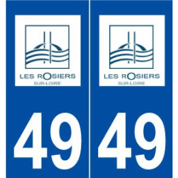 49 Les Rosiers sur Loire logo autocollant plaque stickers ville