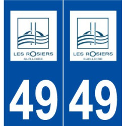 49 Les Rosiers sur Loire logo autocollant plaque stickers ville
