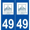 49 Les Rosiers sur Loire logo autocollant plaque stickers ville