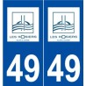 49 Les Rosiers sur Loire logo autocollant plaque stickers ville