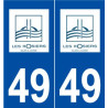 49 Les Rosiers sur Loire logo autocollant plaque stickers ville