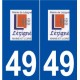 49 Lézigné logo autocollant plaque stickers ville