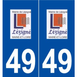 49 Lézigné logo autocollant plaque stickers ville