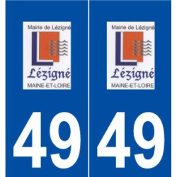 49 Lézigné logo autocollant plaque stickers ville