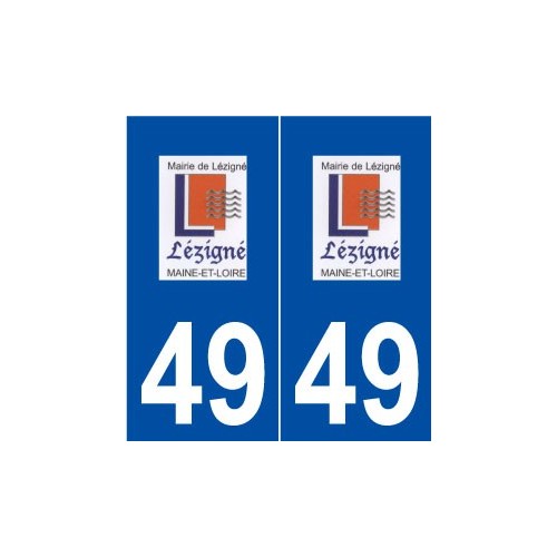 49 Lézigné logo autocollant plaque stickers ville