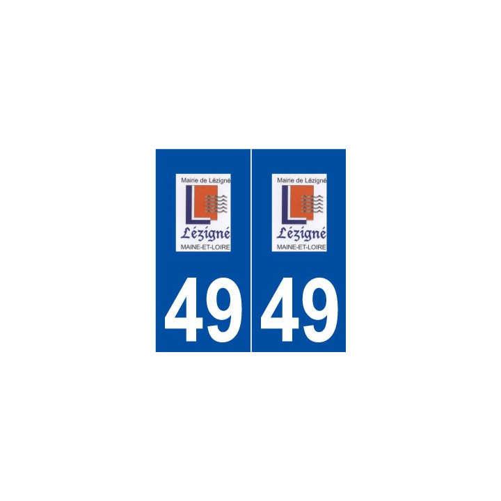 49 Lézigné logo autocollant plaque stickers ville