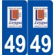 49 Lézigné logo autocollant plaque stickers ville