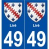 49 Liré blason autocollant plaque stickers ville
