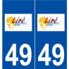 49 Liré logo autocollant plaque stickers ville