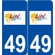 49 Liré logo autocollant plaque stickers ville