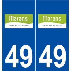 49 Marans logo autocollant plaque stickers ville
