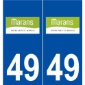 49 Marans logo autocollant plaque stickers ville