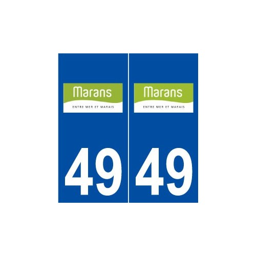 49 Marans logo autocollant plaque stickers ville