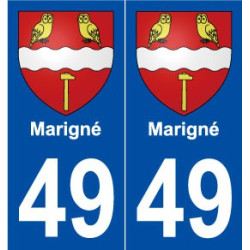 49 Marigné blason autocollant plaque stickers ville