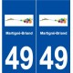 49 Martigné-Briand blason autocollant plaque stickers ville