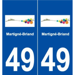 49 Martigné-Briand blason autocollant plaque stickers ville