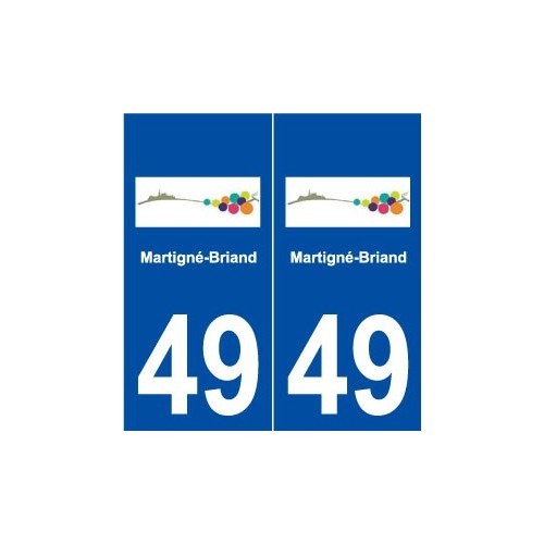 49 Martigné-Briand blason autocollant plaque stickers ville