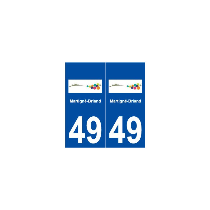49 Martigné-Briand blason autocollant plaque stickers ville