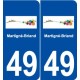 49 Martigné-Briand blason autocollant plaque stickers ville