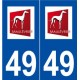 49 Maulévrier logo autocollant plaque stickers ville