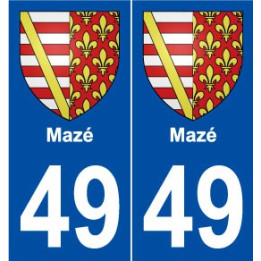 49 Mazé blason autocollant plaque stickers ville